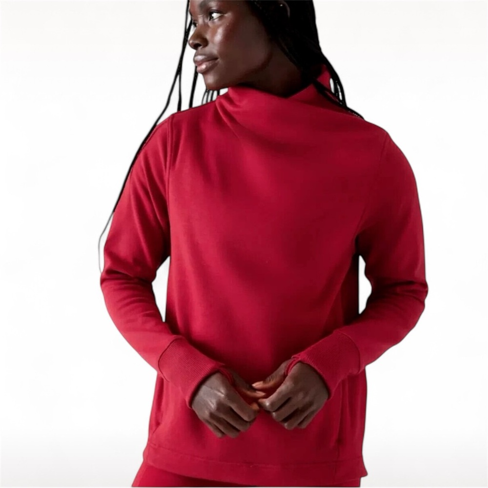 Athleta Cozy Karma Twist Neck Sweatshirt - Mock Neck - Women’s Size XL
